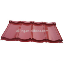 Рубиновый красный цвет с покрытием из гофрированной гаванированной стальной крыши